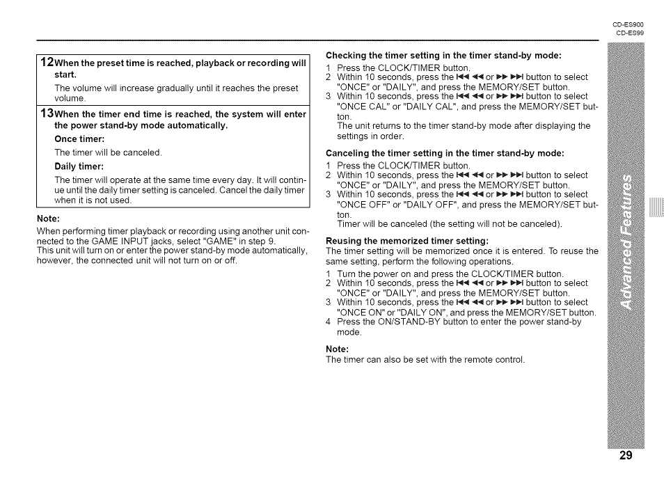 Sharp CD-ES99 User Manual | Page 29 / 36