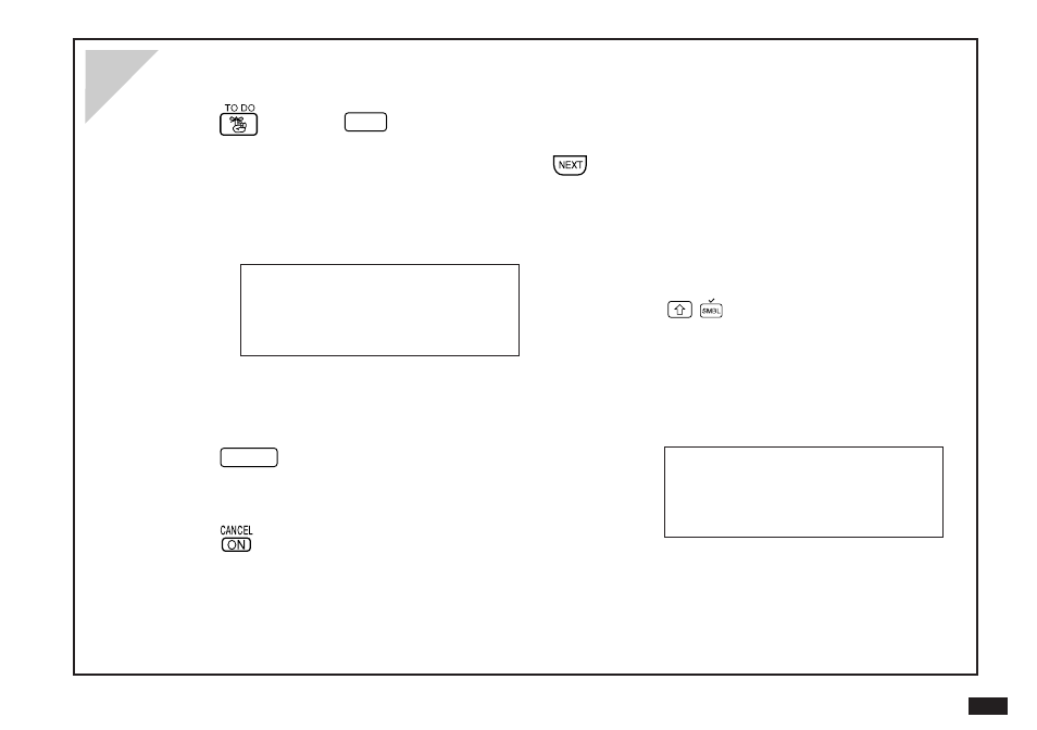 Entering a to do item | Sharp OZ-5500 User Manual | Page 21 / 214