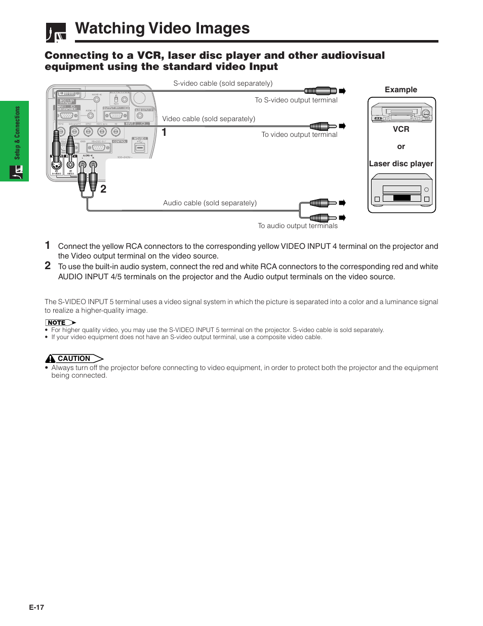 Watching video images | Sharp XG-P20XU User Manual | Page 18 / 83