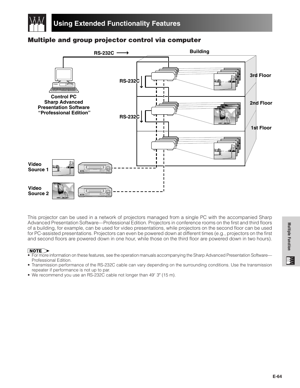 Multiple and group projector control via computer | Sharp XG-P20XU User Manual | Page 65 / 83