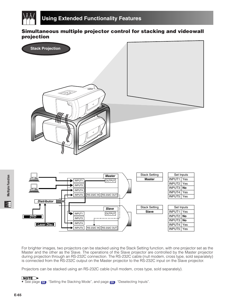Using extended functionality features | Sharp XG-P20XU User Manual | Page 66 / 83