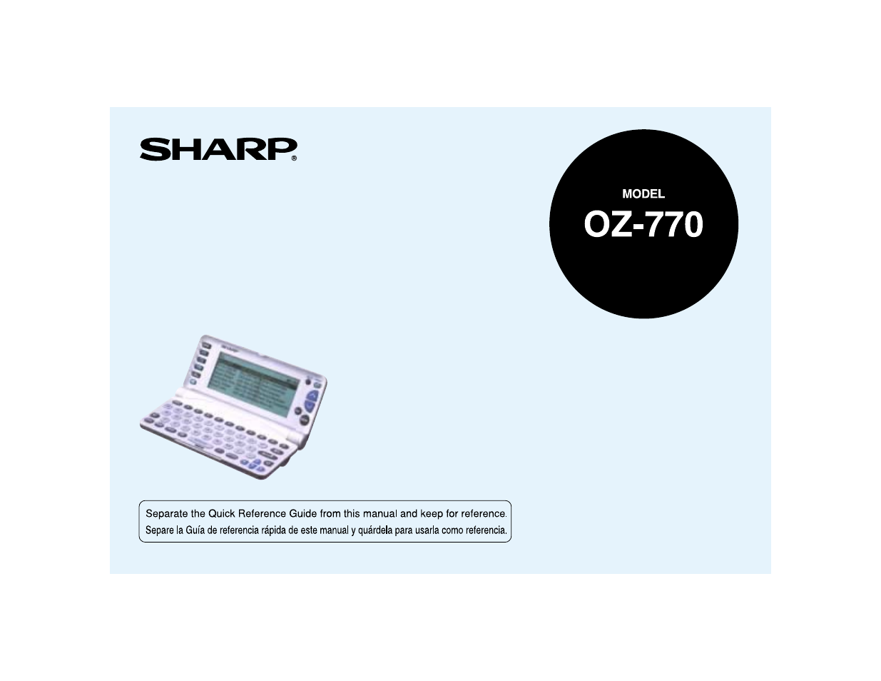 Sharp OZ-770 User Manual | 91 pages