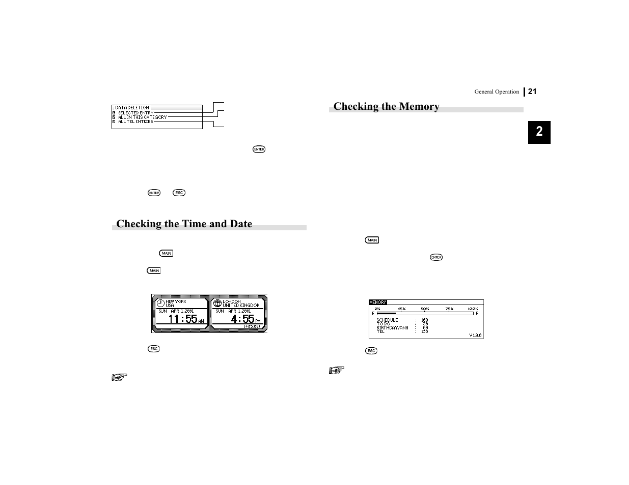 Checking the time and date | Sharp OZ-770 User Manual | Page 23 / 91