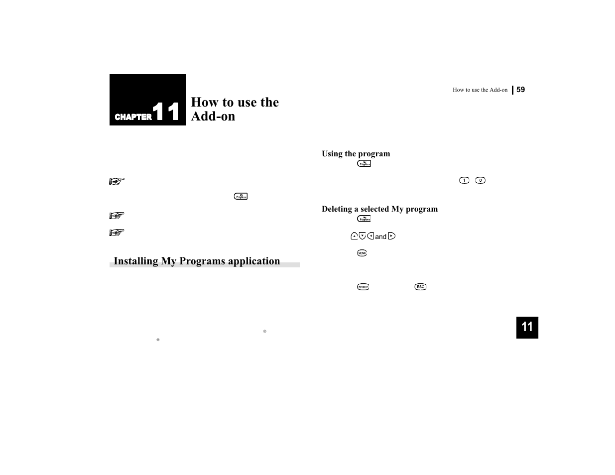 How to use the add-on | Sharp OZ-770 User Manual | Page 61 / 91