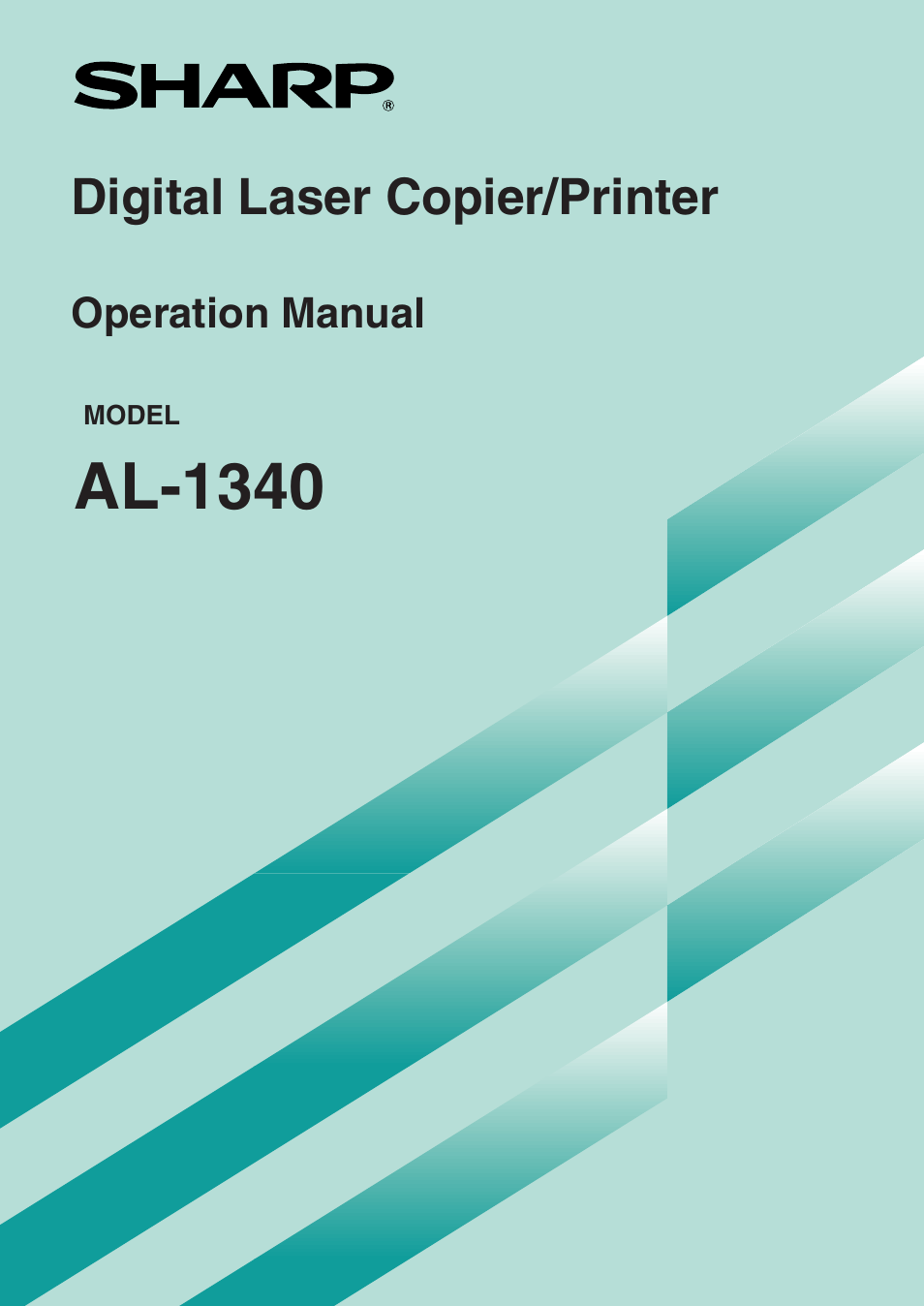 Sharp AL-1340 User Manual | 46 pages