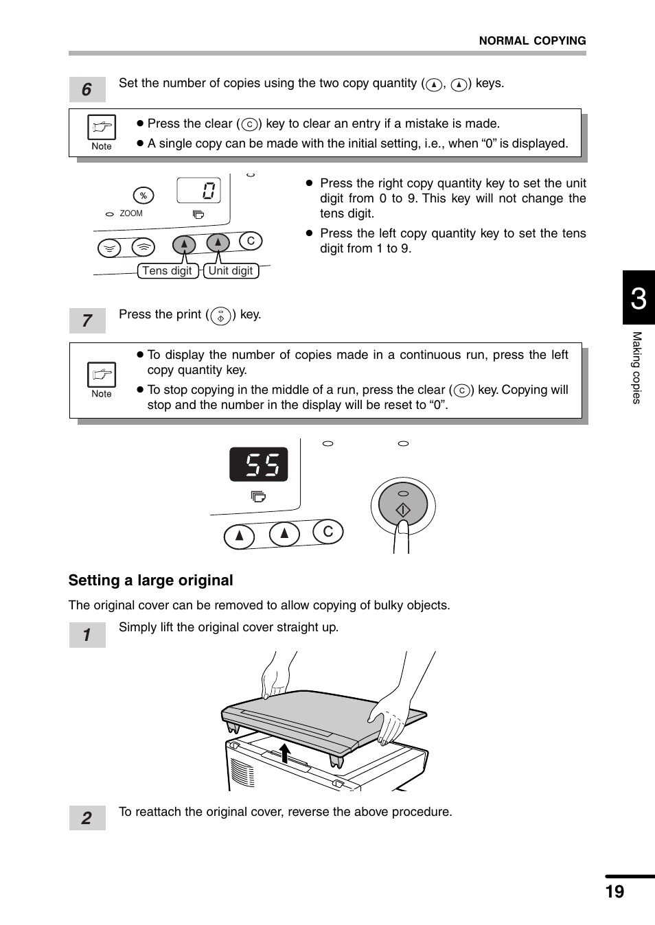 Setting a large original | Sharp AL-1340 User Manual | Page 21 / 46