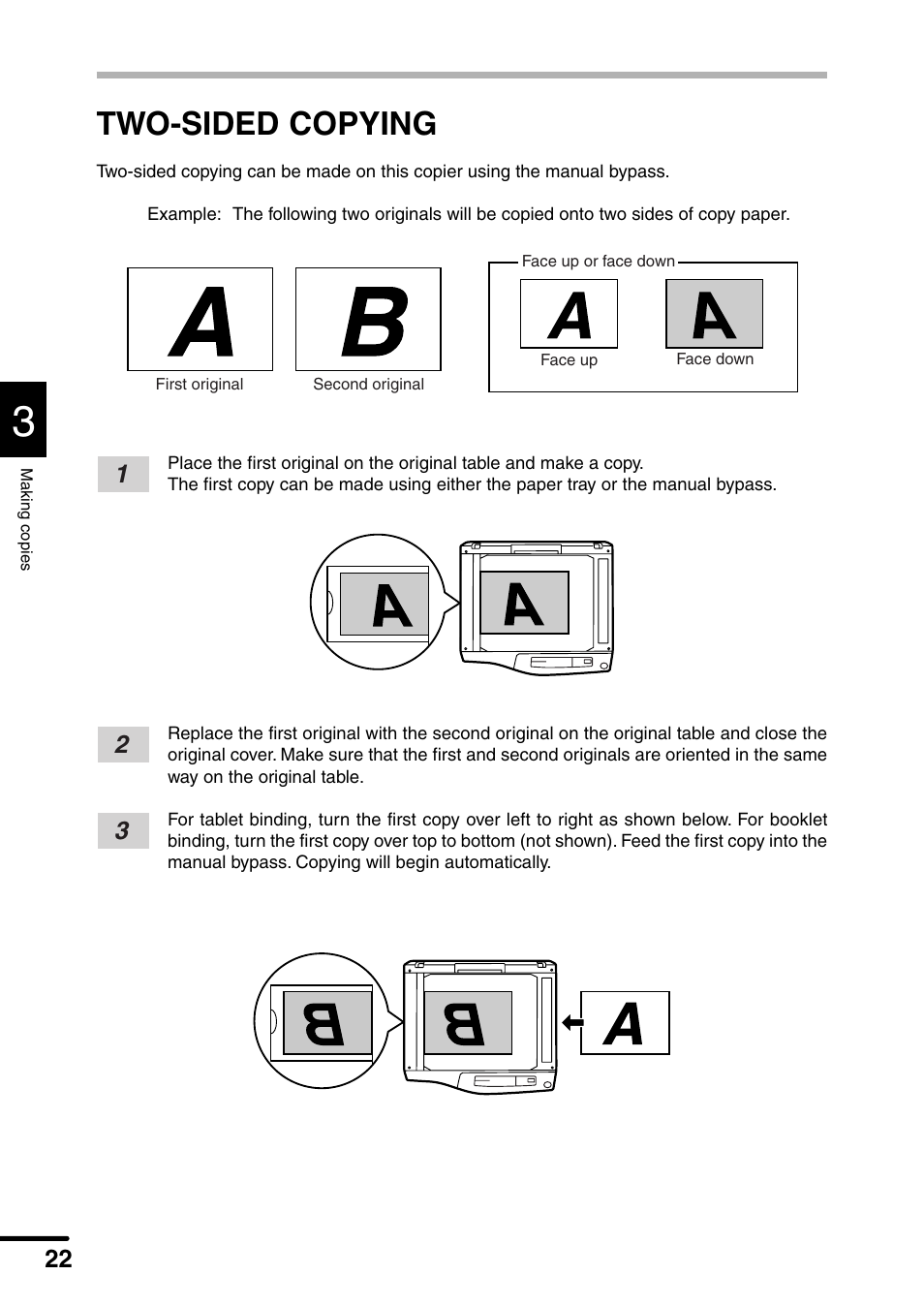 Two-sided copying | Sharp AL-1340 User Manual | Page 24 / 46