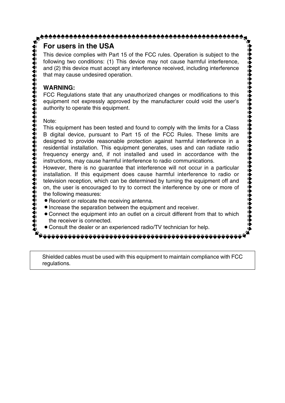 For users in the usa | Sharp AL-1340 User Manual | Page 45 / 46