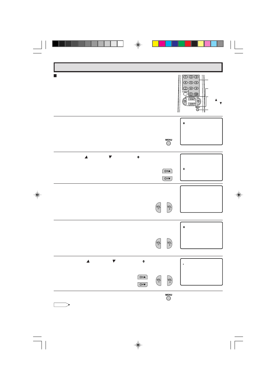 Parent control (v-chip operation continued) | Sharp 13L-M100B User Manual | Page 15 / 28