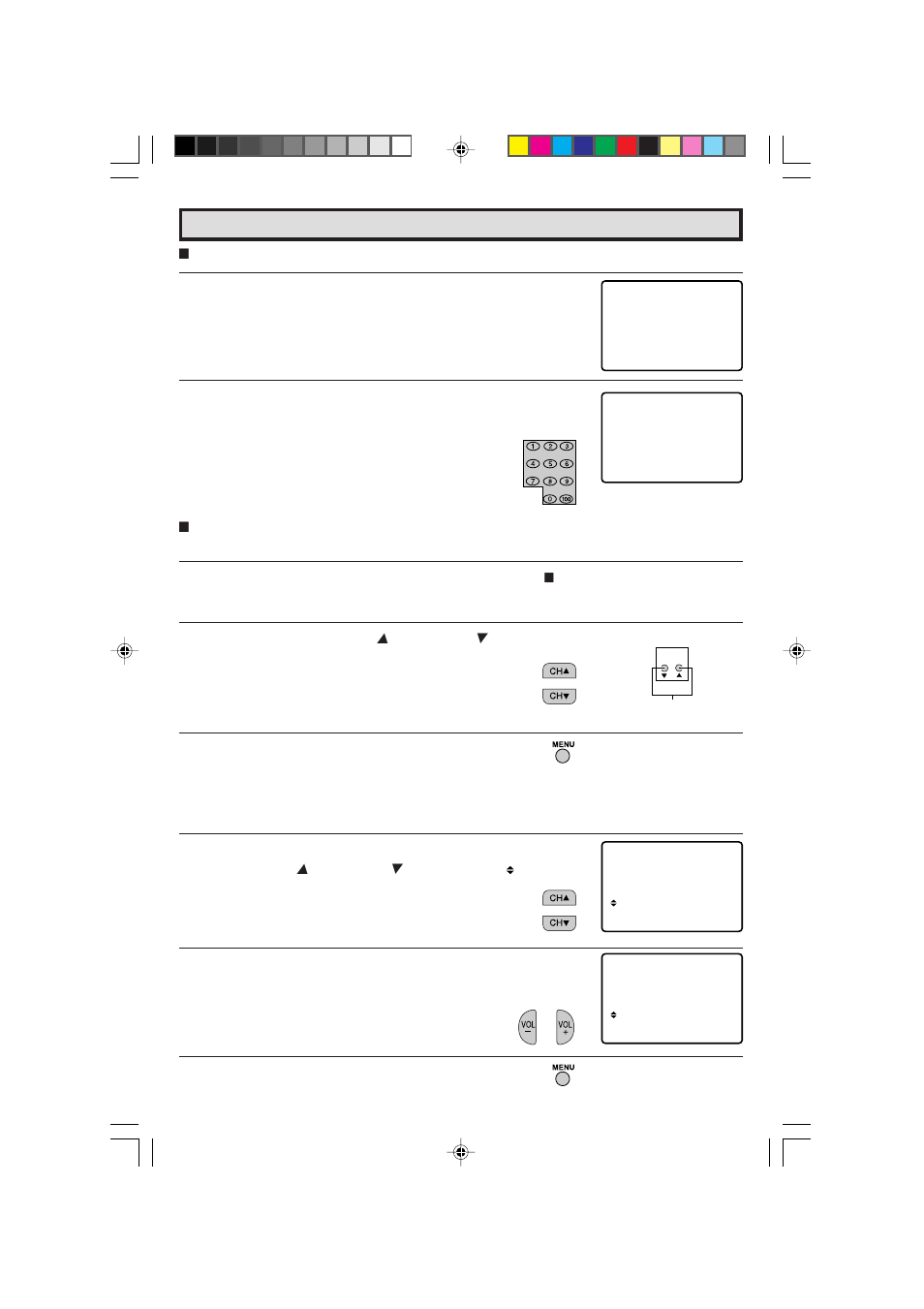 Parent control (v-chip operation continued) | Sharp 13L-M100B User Manual | Page 18 / 28