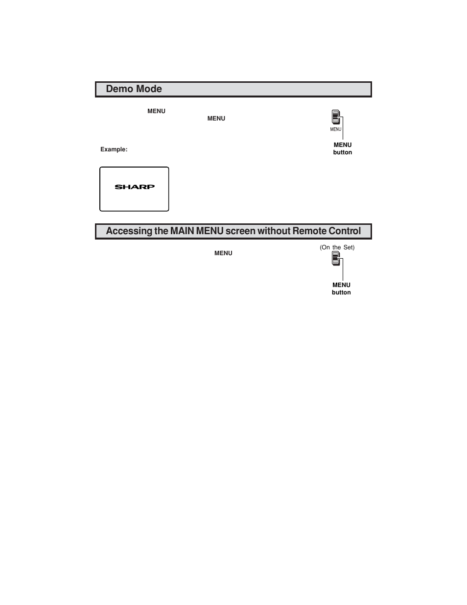 Demo mode | Sharp 32C540 User Manual | Page 10 / 47