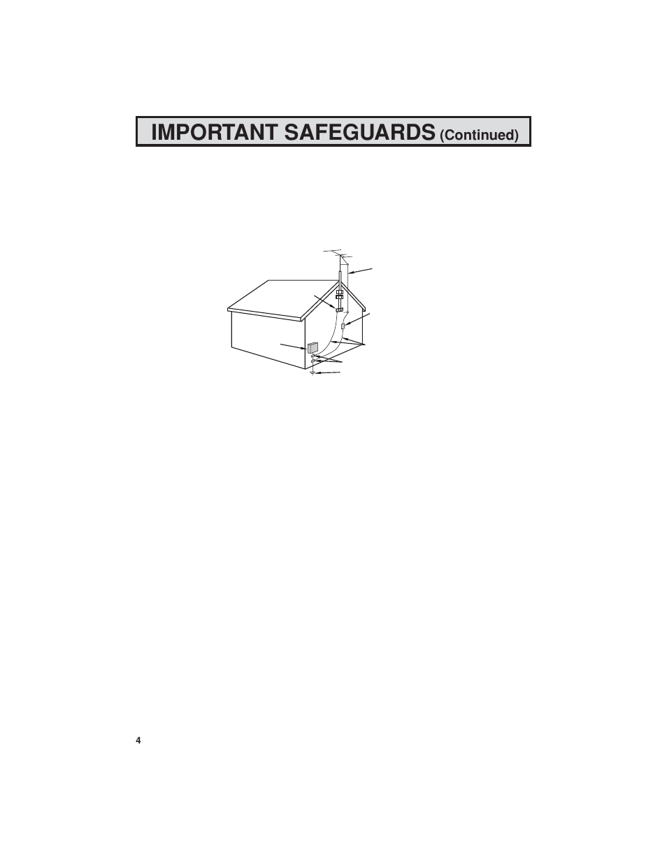 Important safeguards, Continued) | Sharp 32C540 User Manual | Page 4 / 47