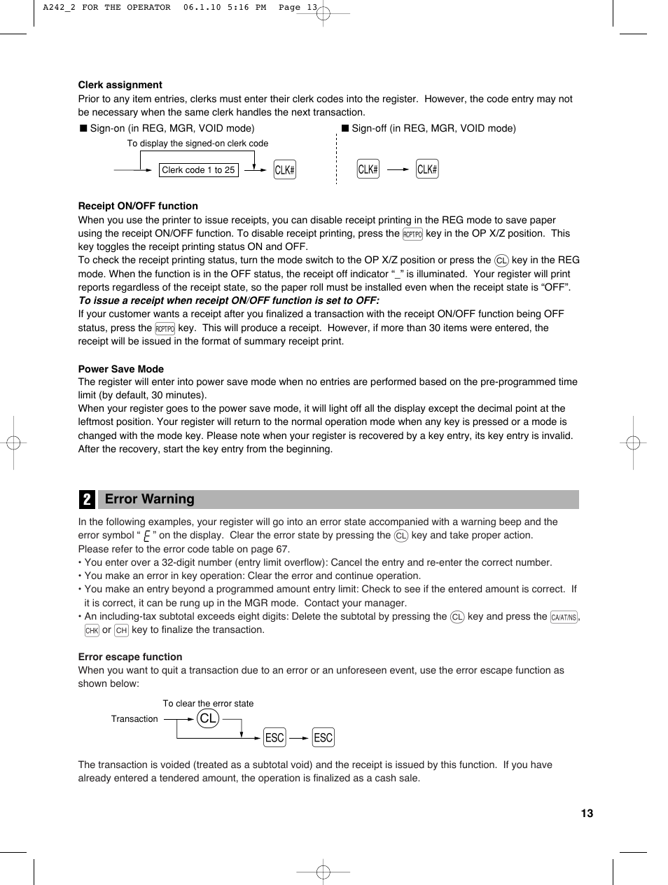 Sharp ER-A242 User Manual | Page 15 / 72