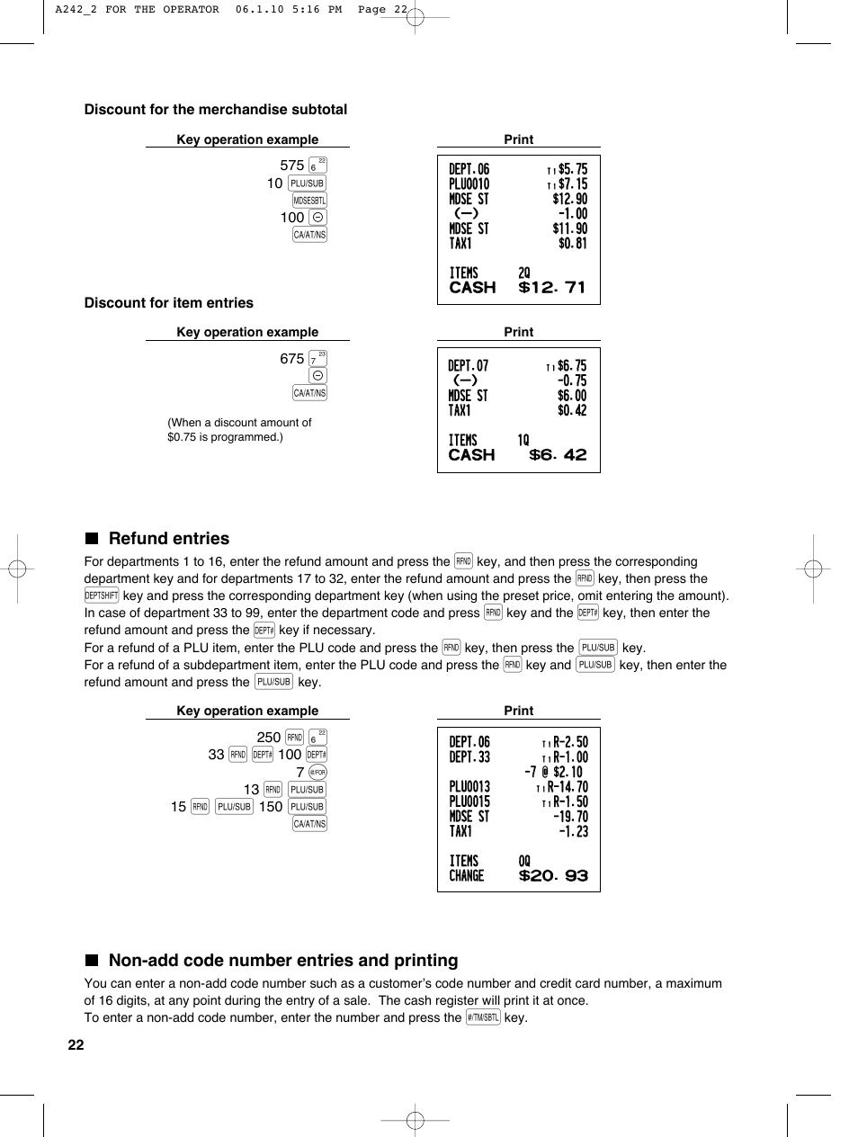 Sharp ER-A242 User Manual | Page 24 / 72