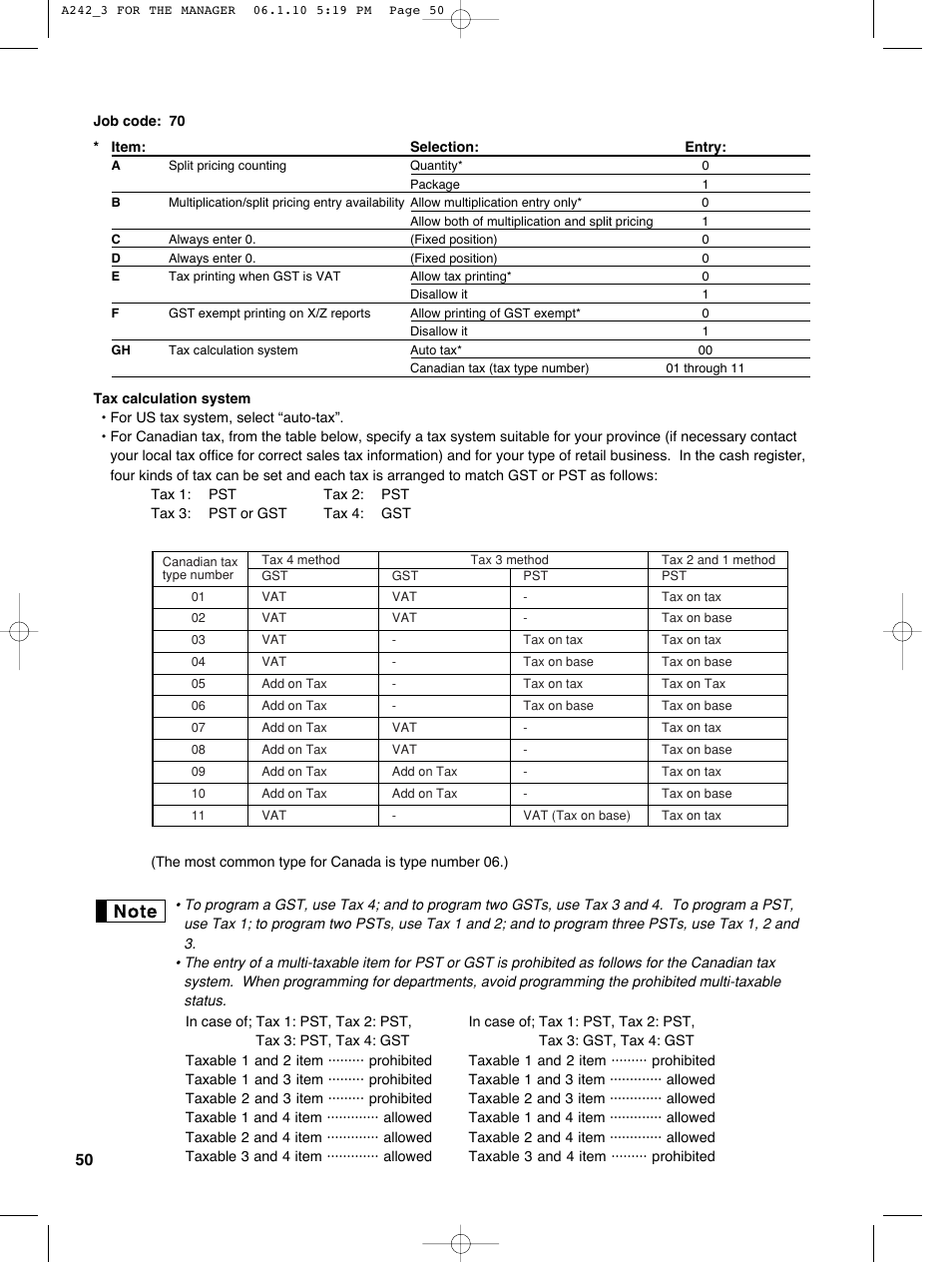 Sharp ER-A242 User Manual | Page 52 / 72