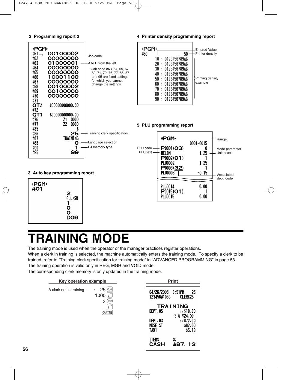 Training mode | Sharp ER-A242 User Manual | Page 58 / 72