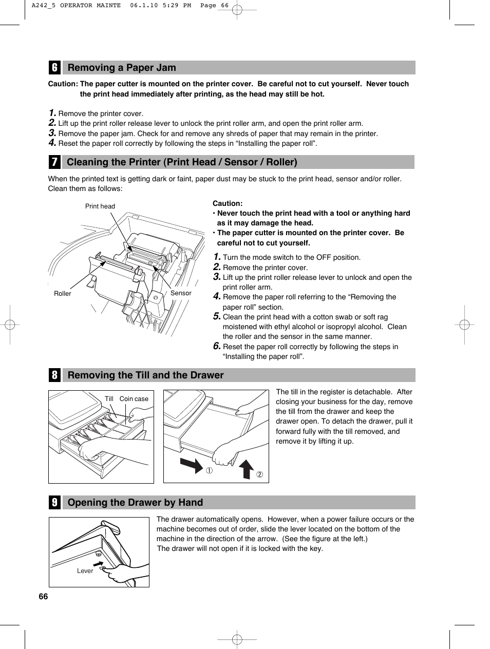 Sharp ER-A242 User Manual | Page 68 / 72