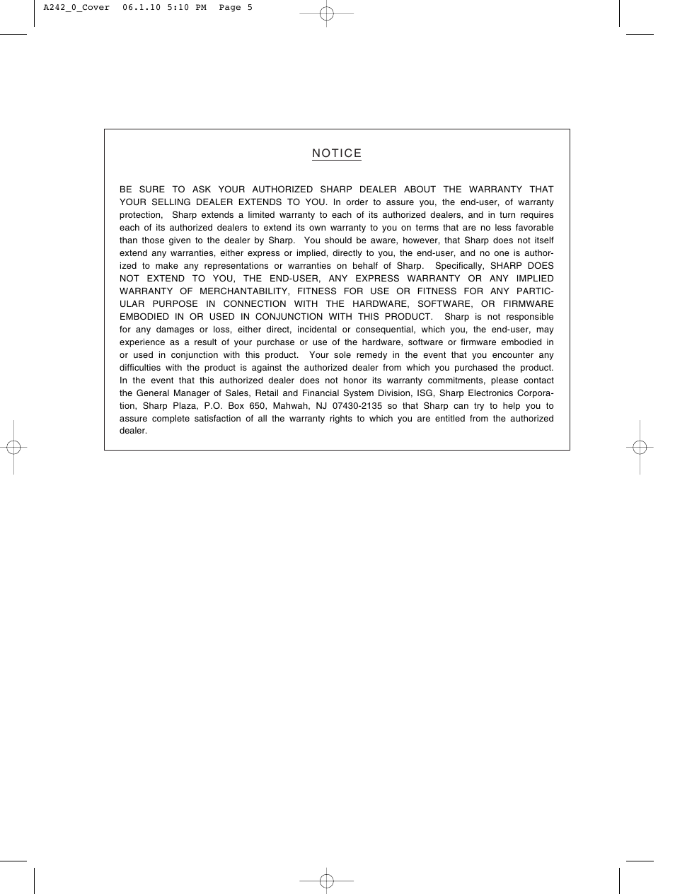 Sharp ER-A242 User Manual | Page 71 / 72