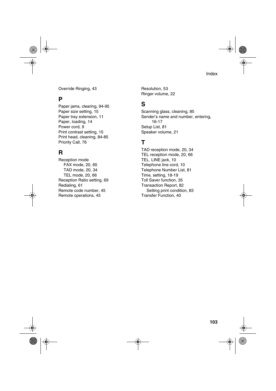 Sharp UX-A255 User Manual | Page 105 / 112