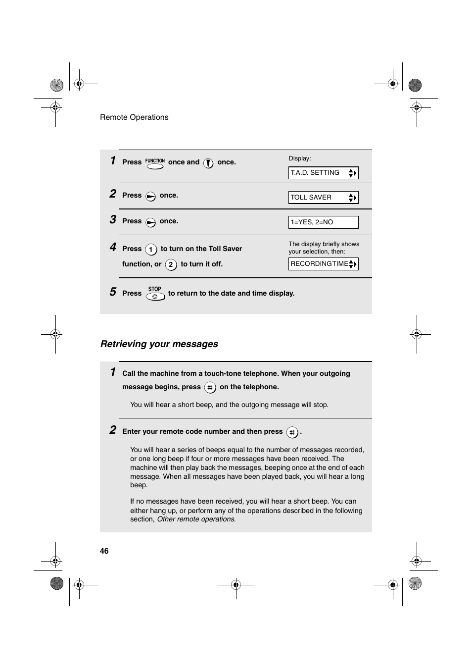 Retrieving your messages | Sharp UX-A255 User Manual | Page 48 / 112
