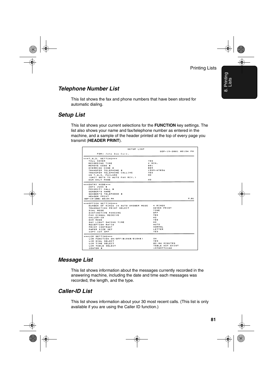 Sharp UX-A255 User Manual | Page 83 / 112