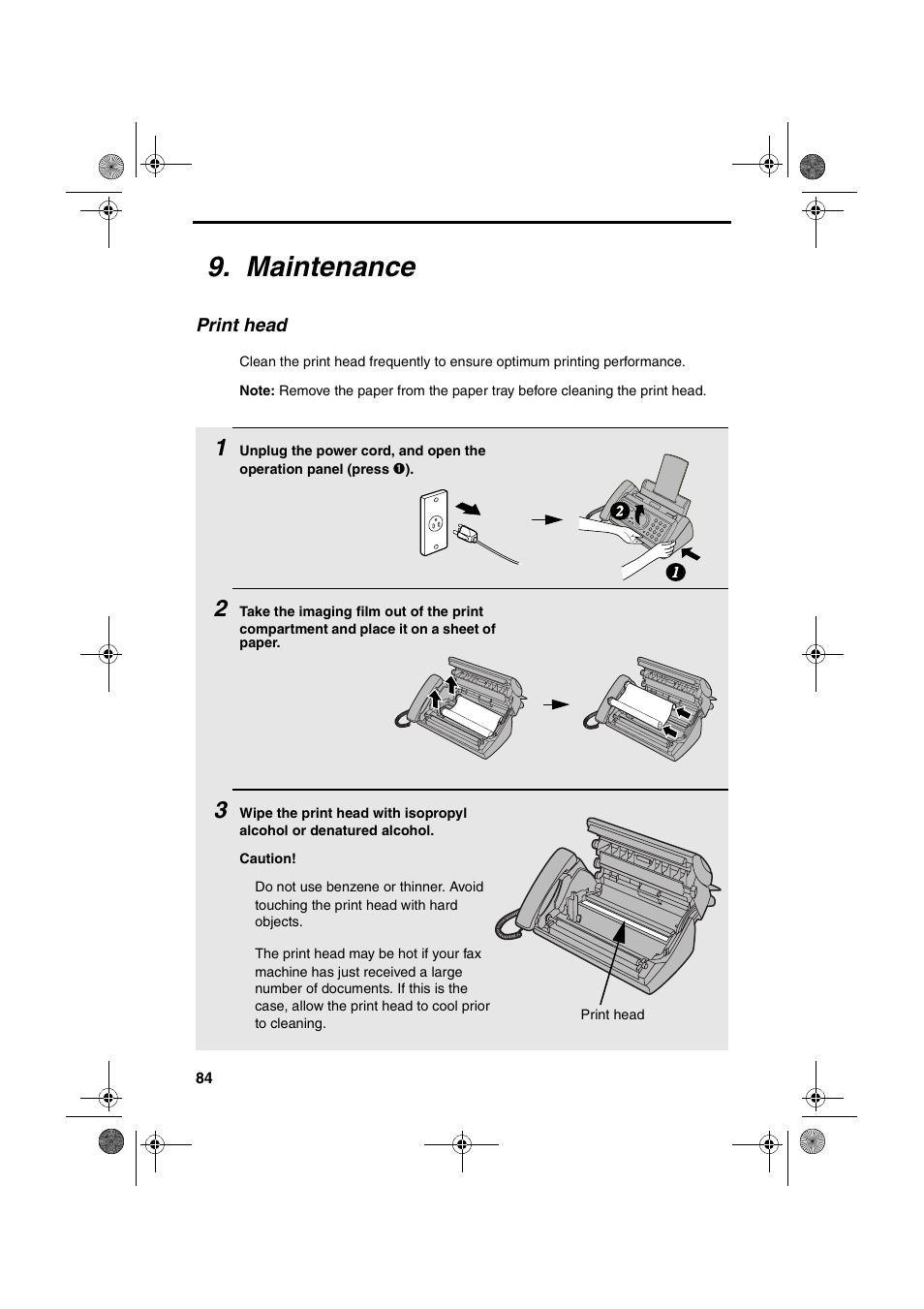 Maintenance | Sharp UX-A255 User Manual | Page 86 / 112