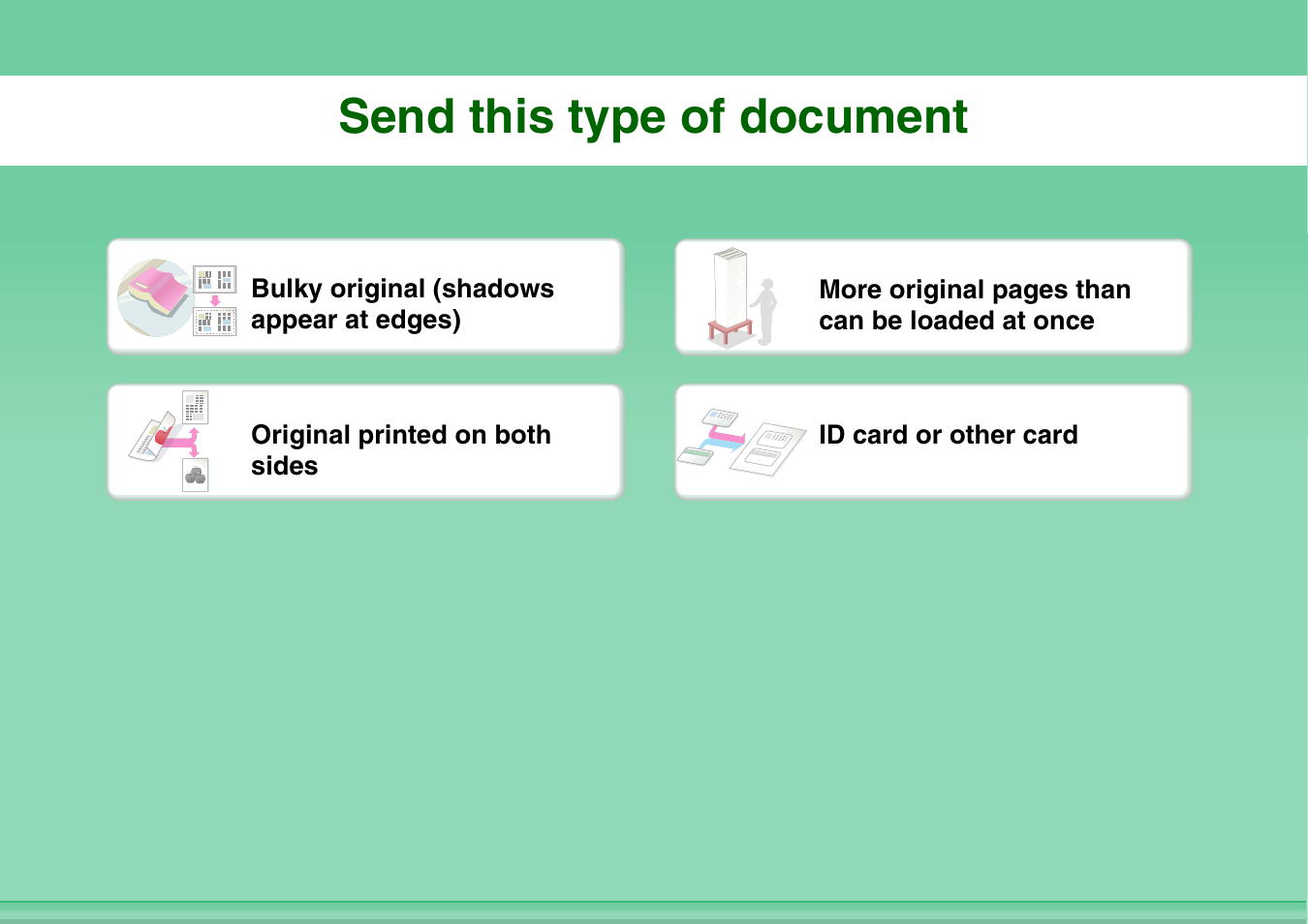 Send this type of, Document, Send this type of document | Sharp MX-C401 User Manual | Page 172 / 849