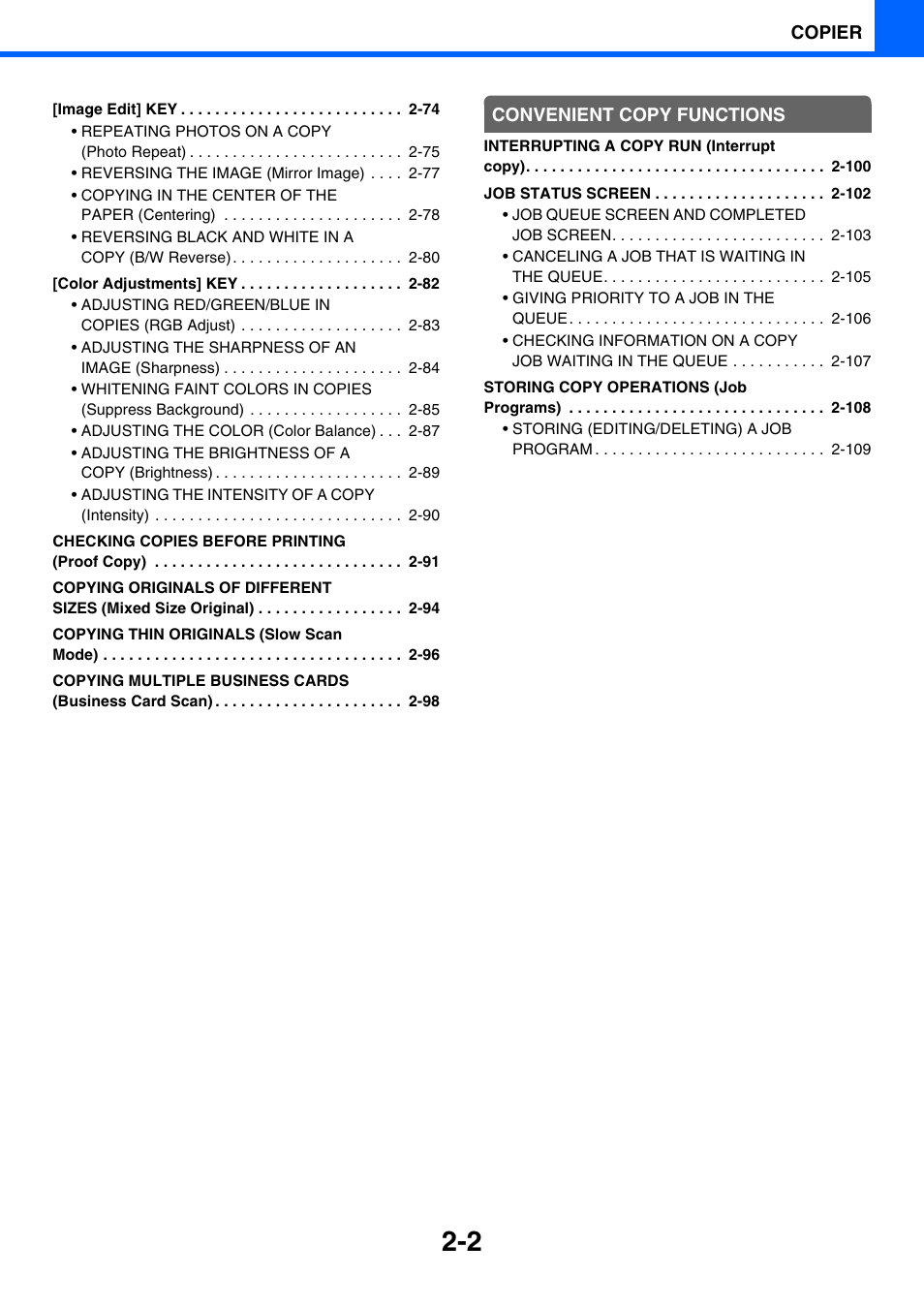 Copier, Convenient copy functions | Sharp MX-C401 User Manual | Page 238 / 849