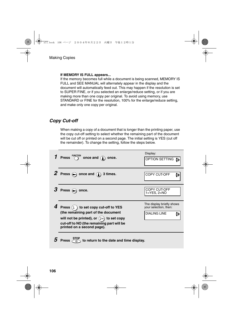 Copy cut-off | Sharp UX-CD600 User Manual | Page 108 / 156