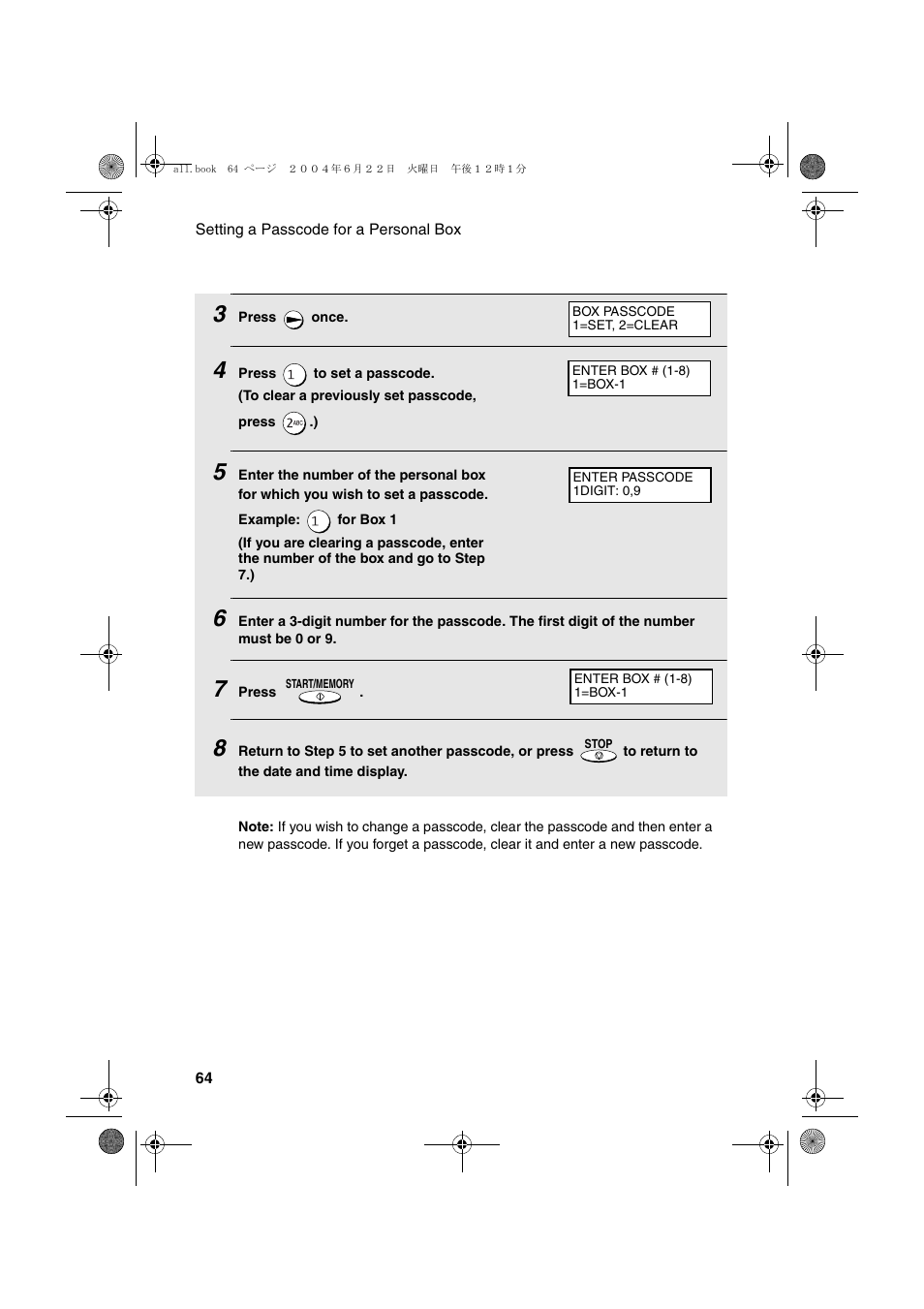 Sharp UX-CD600 User Manual | Page 66 / 156