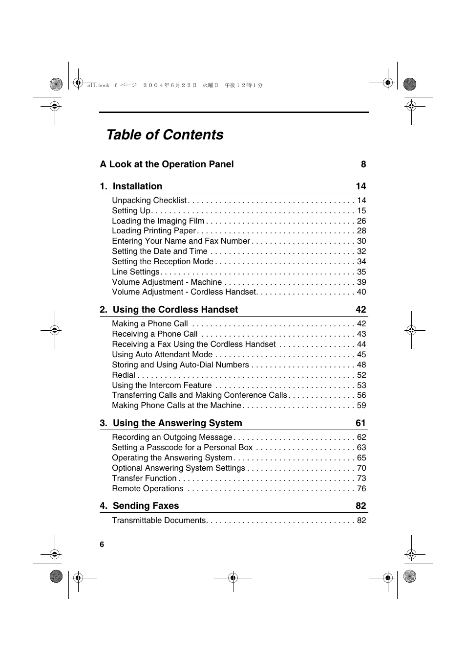 Sharp UX-CD600 User Manual | Page 8 / 156