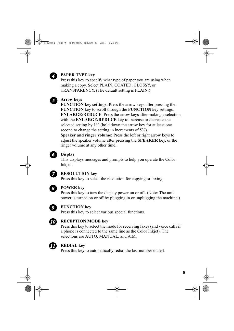 Sharp COLORINKJET AJ-5030 User Manual | Page 11 / 140
