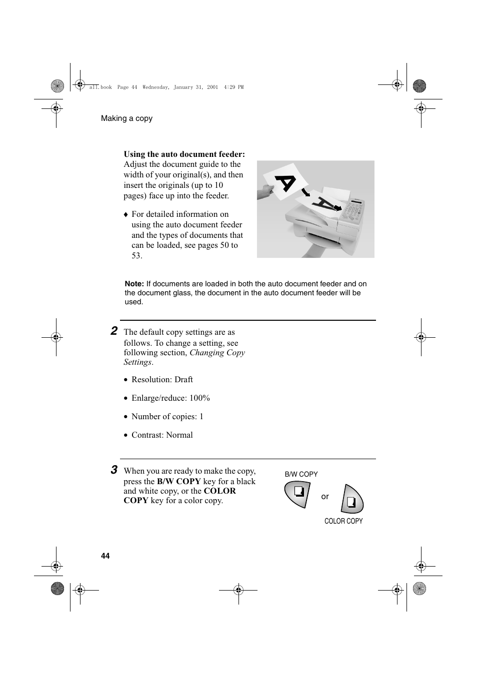 Sharp COLORINKJET AJ-5030 User Manual | Page 46 / 140