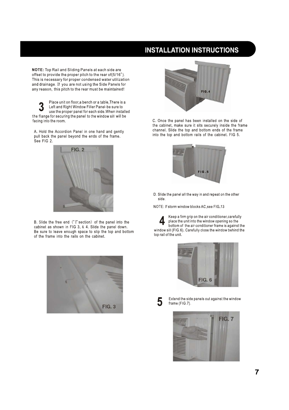 Installation instructions | Sharp AF-S85NX User Manual | Page 7 / 20