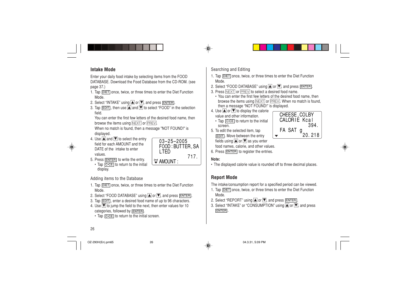 Sharp OZ-290H User Manual | Page 28 / 76