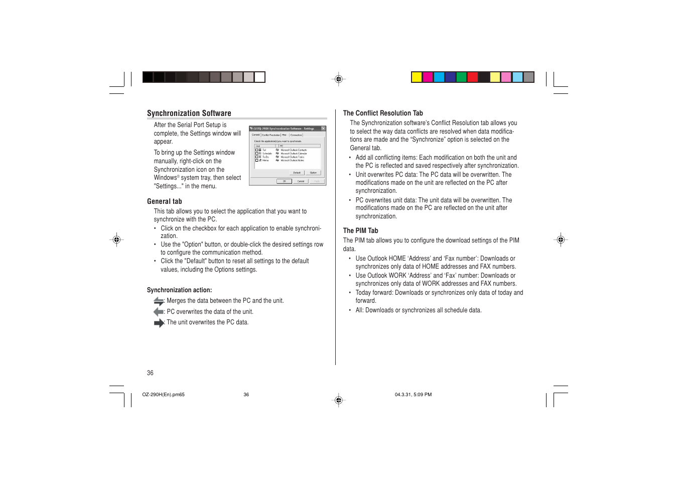 Sharp OZ-290H User Manual | Page 38 / 76