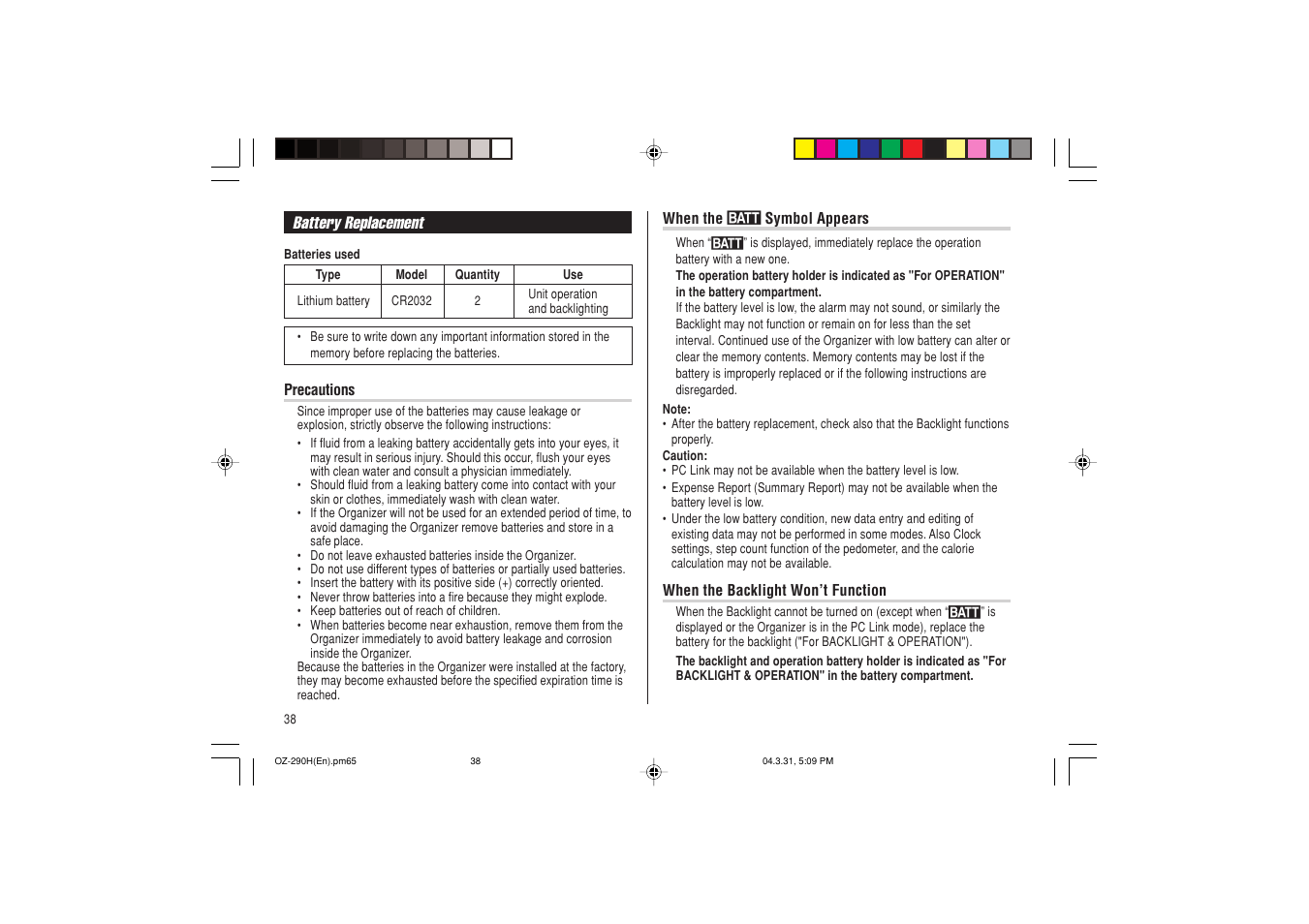 Sharp OZ-290H User Manual | Page 40 / 76