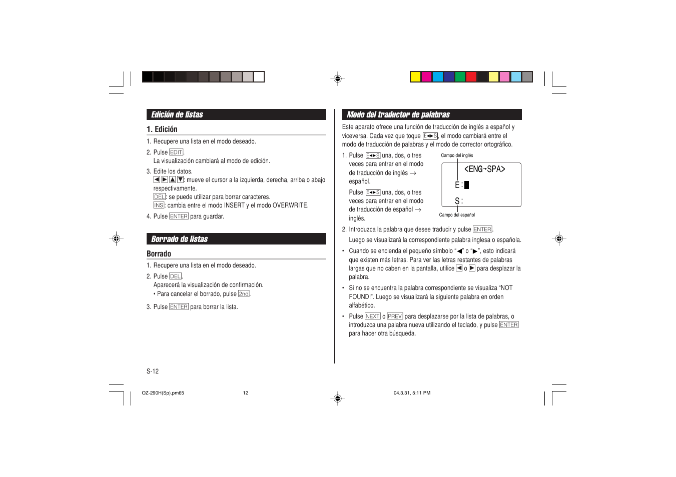 Sharp OZ-290H User Manual | Page 58 / 76