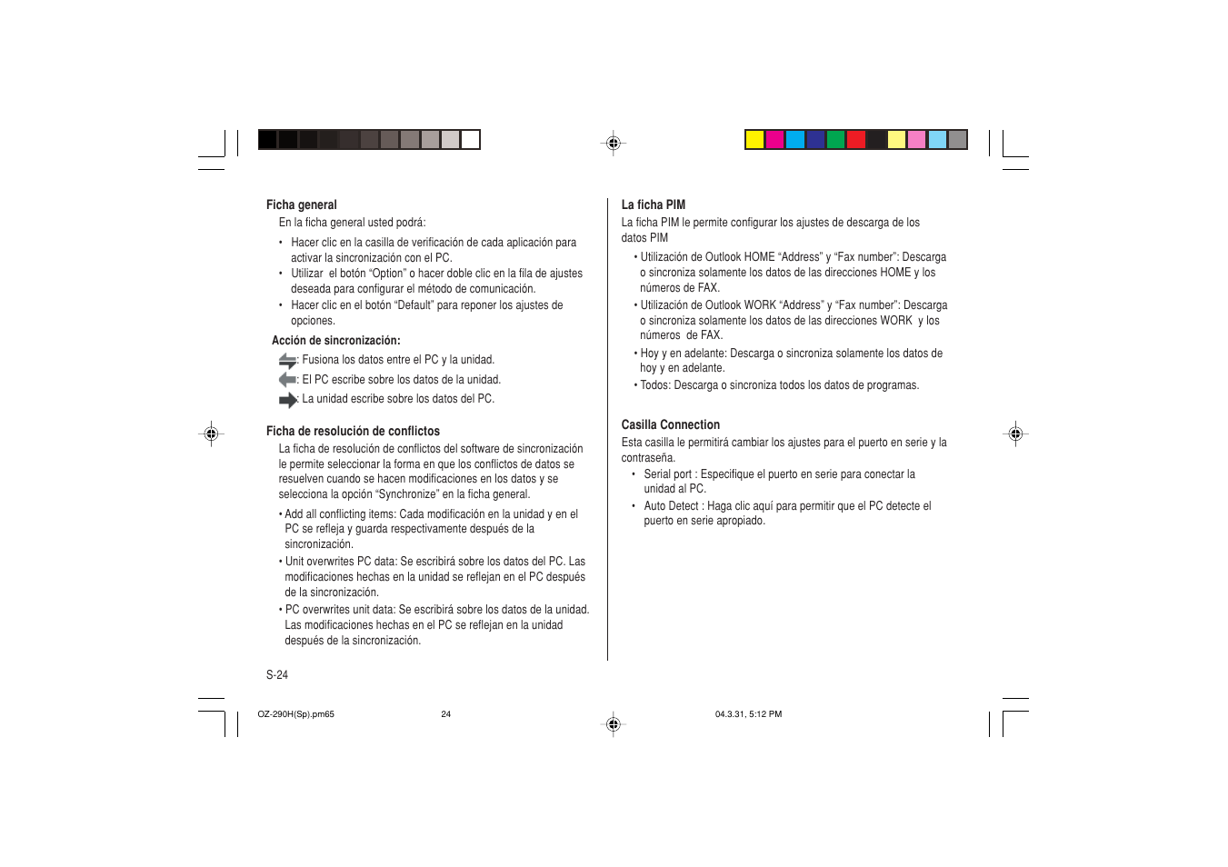 Sharp OZ-290H User Manual | Page 70 / 76