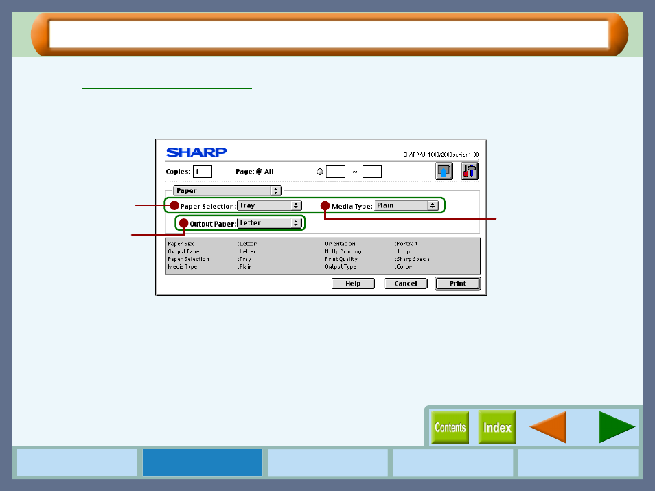 Paper" menu settings, Paper, Paper" menu settings (part 1) | Sharp AJ-1800 User Manual | Page 11 / 56