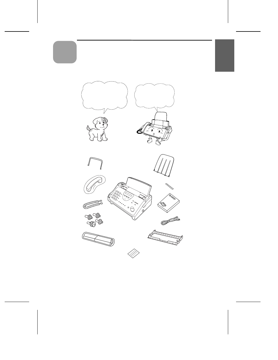 Installation, Unpacking checklist | Sharp UX-470 User Manual | Page 11 / 151