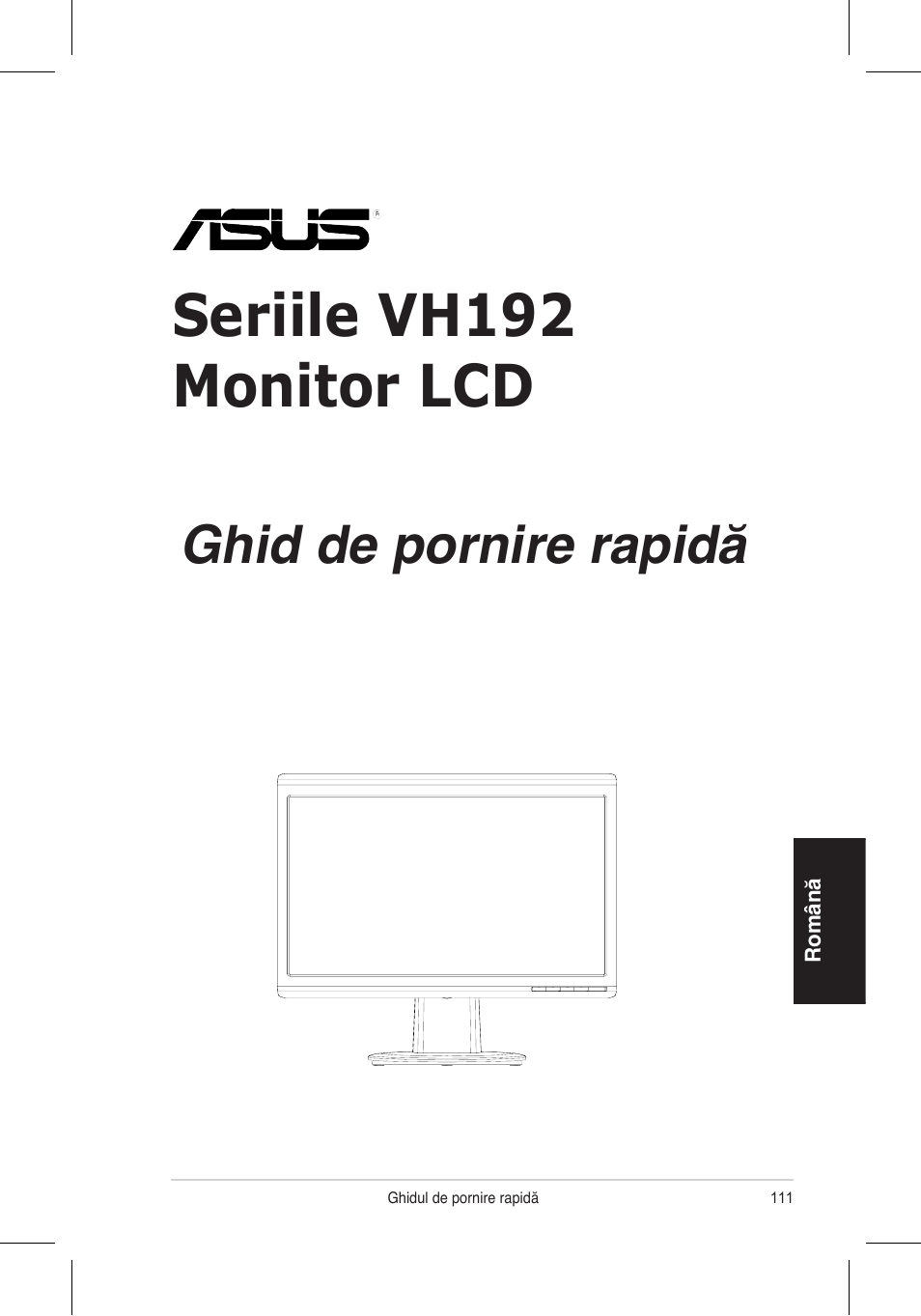 Seriile vh192 monitor lcd, Ghid de pornire rapidă | Asus VH192 User Manual | Page 113 / 157