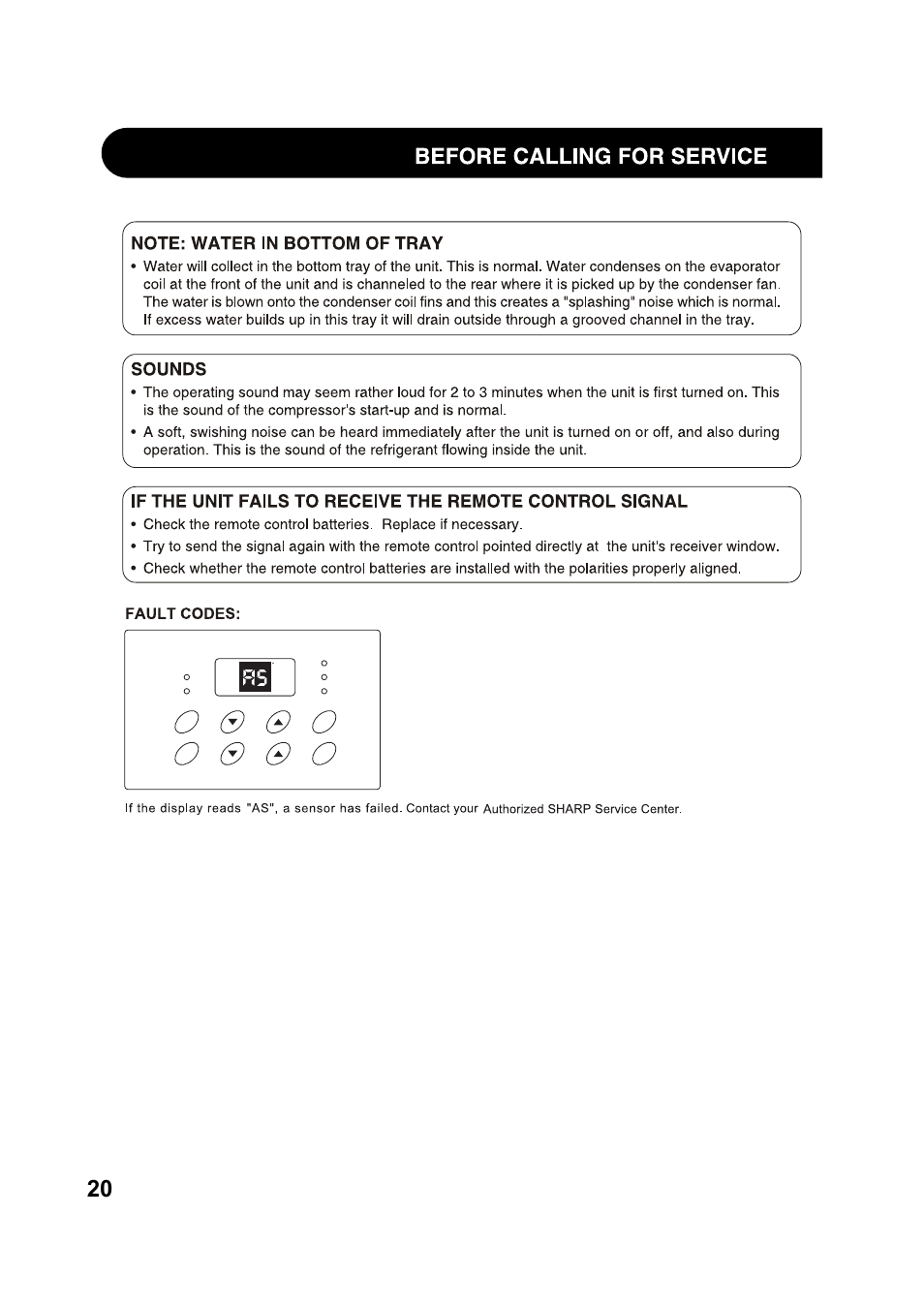 Sharp AF-Q100PX User Manual | Page 20 / 21