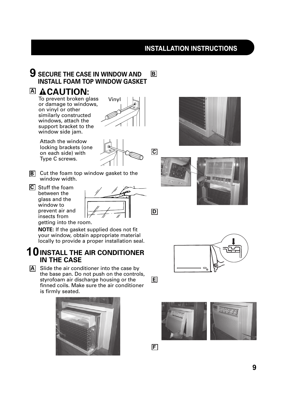 Caution | Sharp AF-Q100PX User Manual | Page 9 / 21