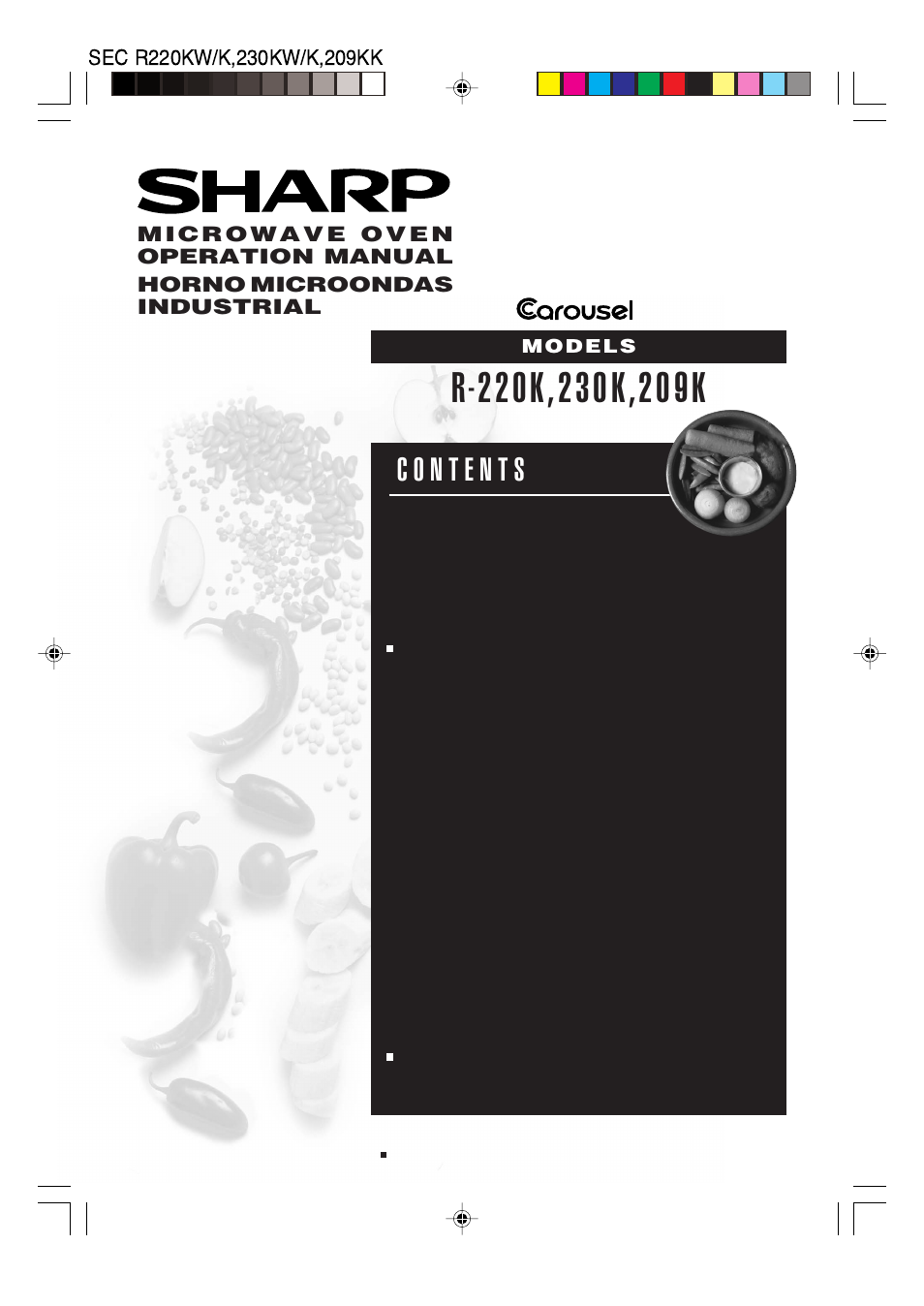 Sharp R-220K User Manual | 24 pages