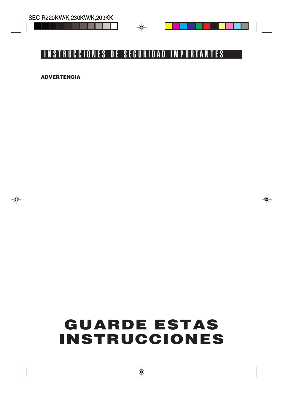 Guarde estas instrucciones | Sharp R-220K User Manual | Page 5 / 24