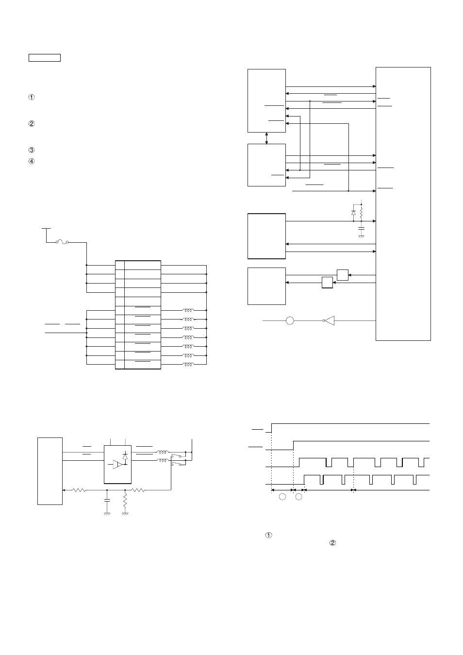 Drawer drive circuit, Key, display, time buzzer controls, 7) caution | 1) power on sequence | Sharp ER-A440 User Manual | Page 22 / 52