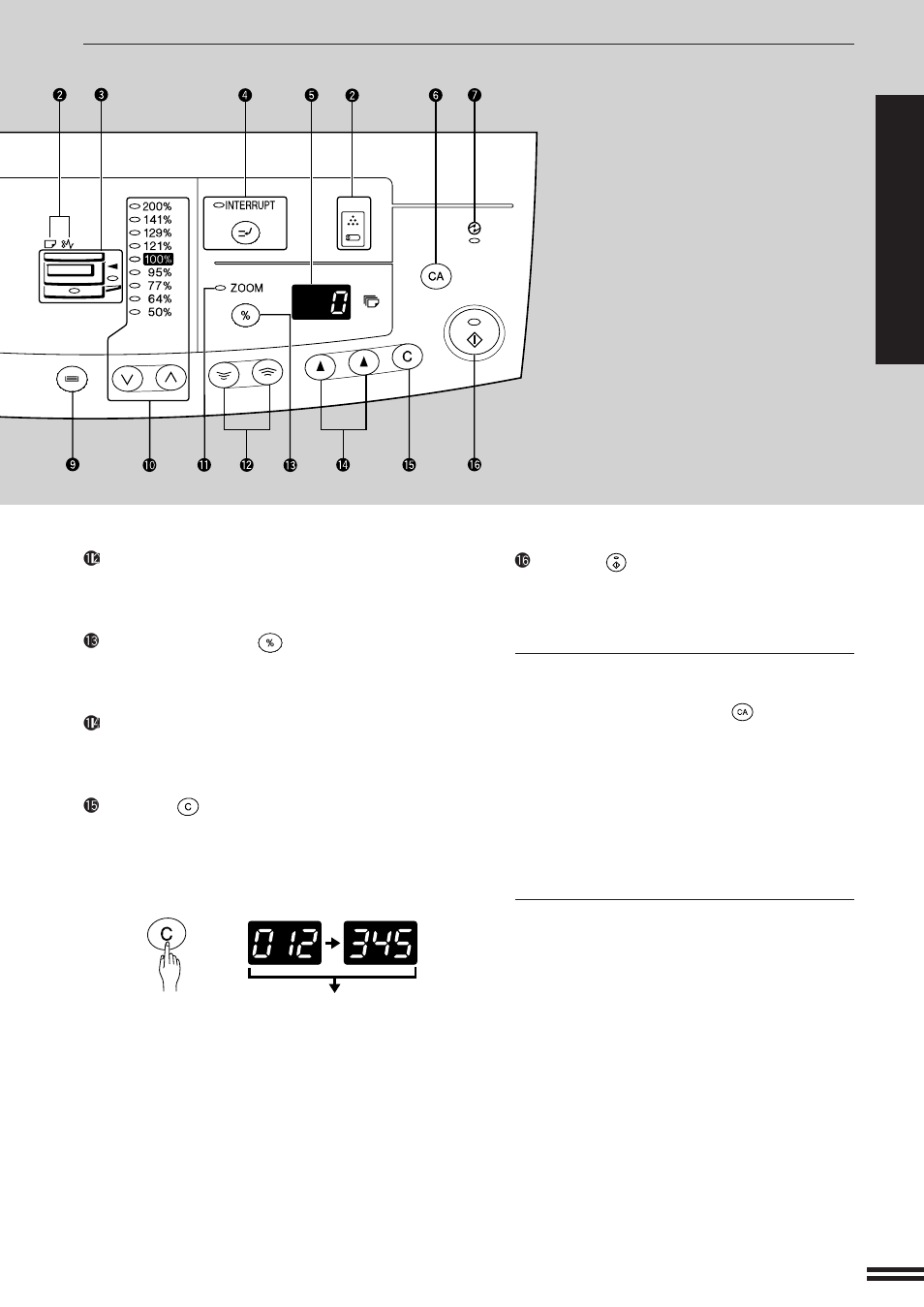 Part names and functions | Sharp AL-1610 User Manual | Page 9 / 47