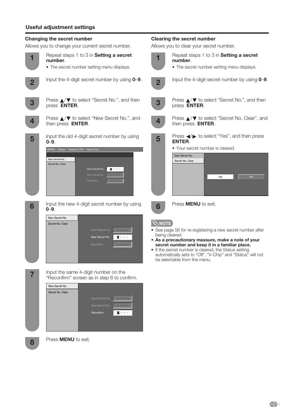 Useful adjustment settings | Sharp Aquos LC-37D90U User Manual | Page 58 / 79