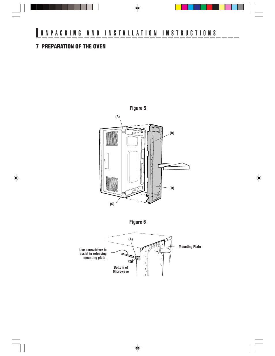 7 preparation of the oven, Figure 6, Figure 5 | Sharp R-1514 User Manual | Page 9 / 40